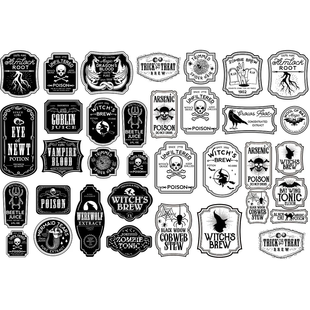 Potion Label Underglaze Transfer