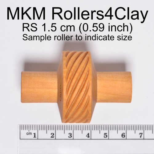 MKM Small Handle Roller- Geometric Design 2- RS-031