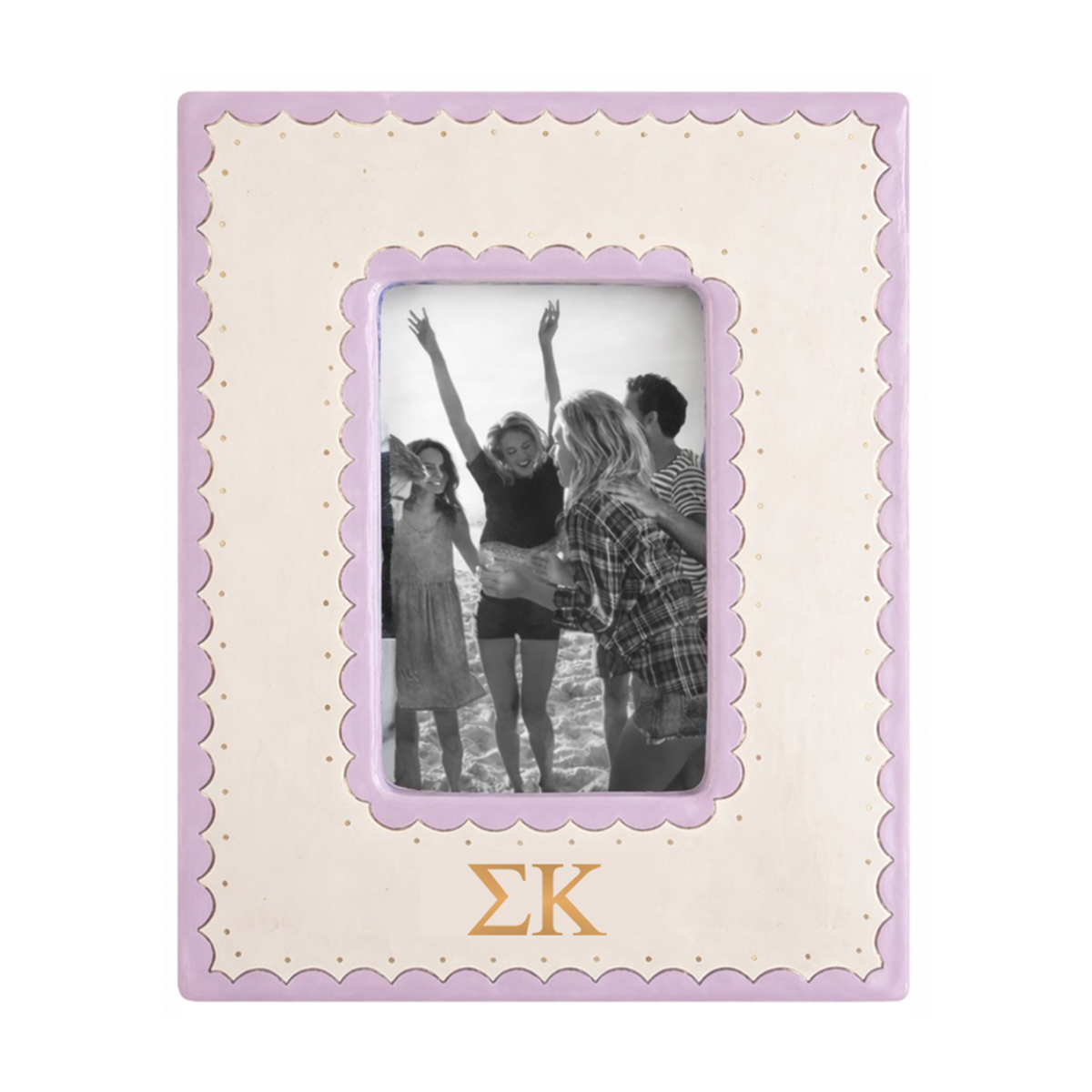 Sigma Kappa Scallop Monogrammed Picture Frame