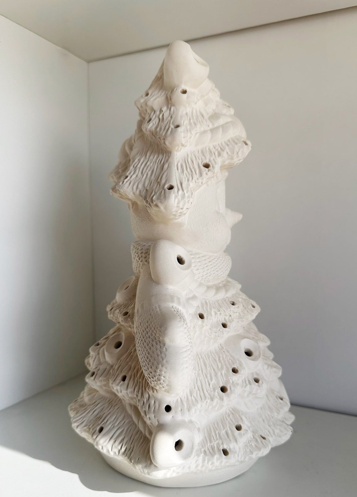 11" Christmas Tree Snowman by Clay Magic