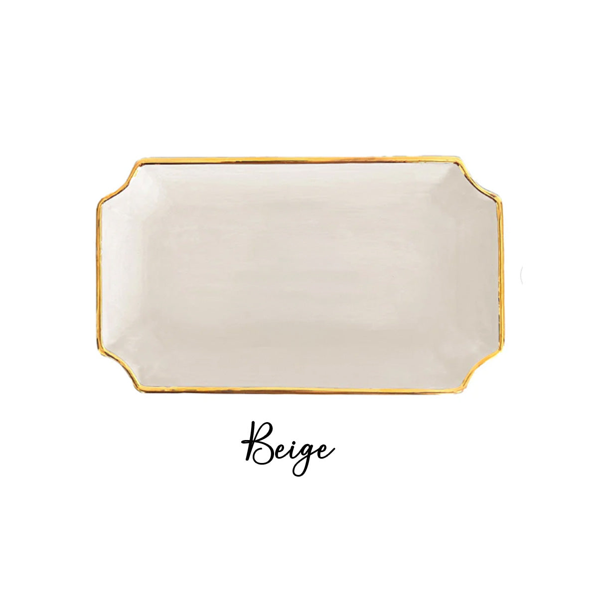 Zeta Tau Alpha Gold Monogram Decorative Tray