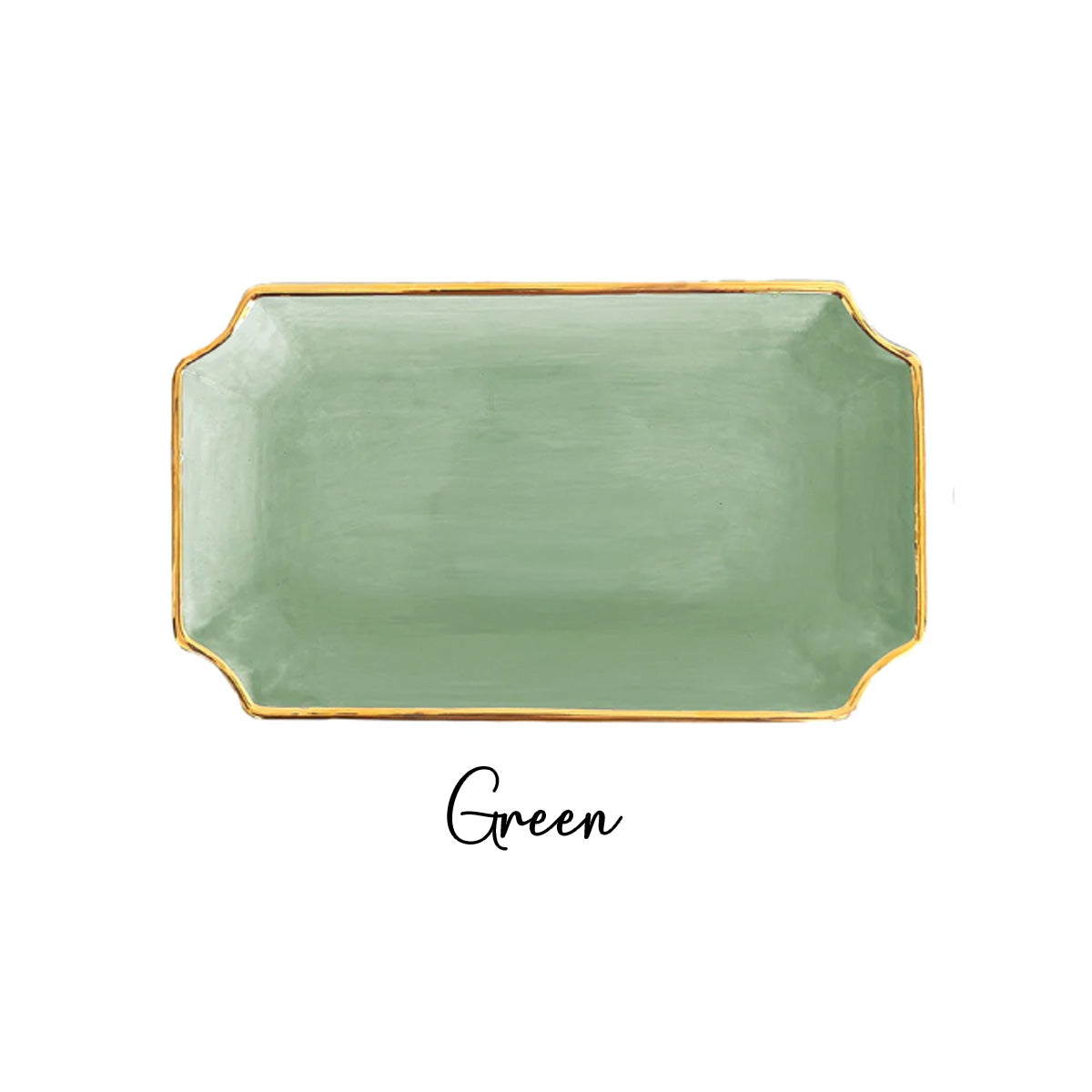 Zeta Tau Alpha Gold Monogram Decorative Tray