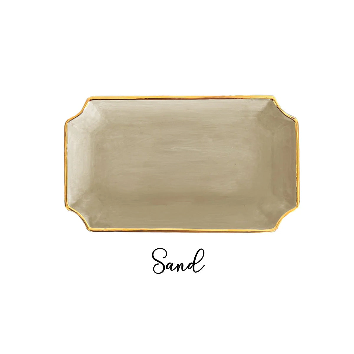Tri Sigma Gold Monogram Decorative Tray