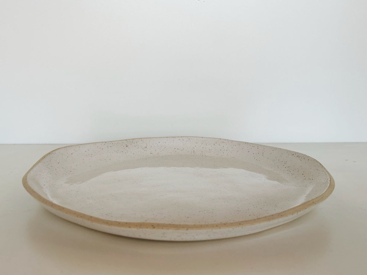 White Speckled Platter | KH Pottery