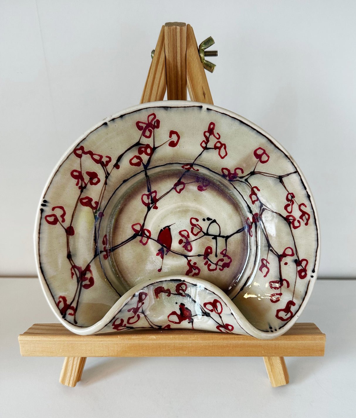 Amber Cherry Spoon Rest | Muddy Paws Pottery