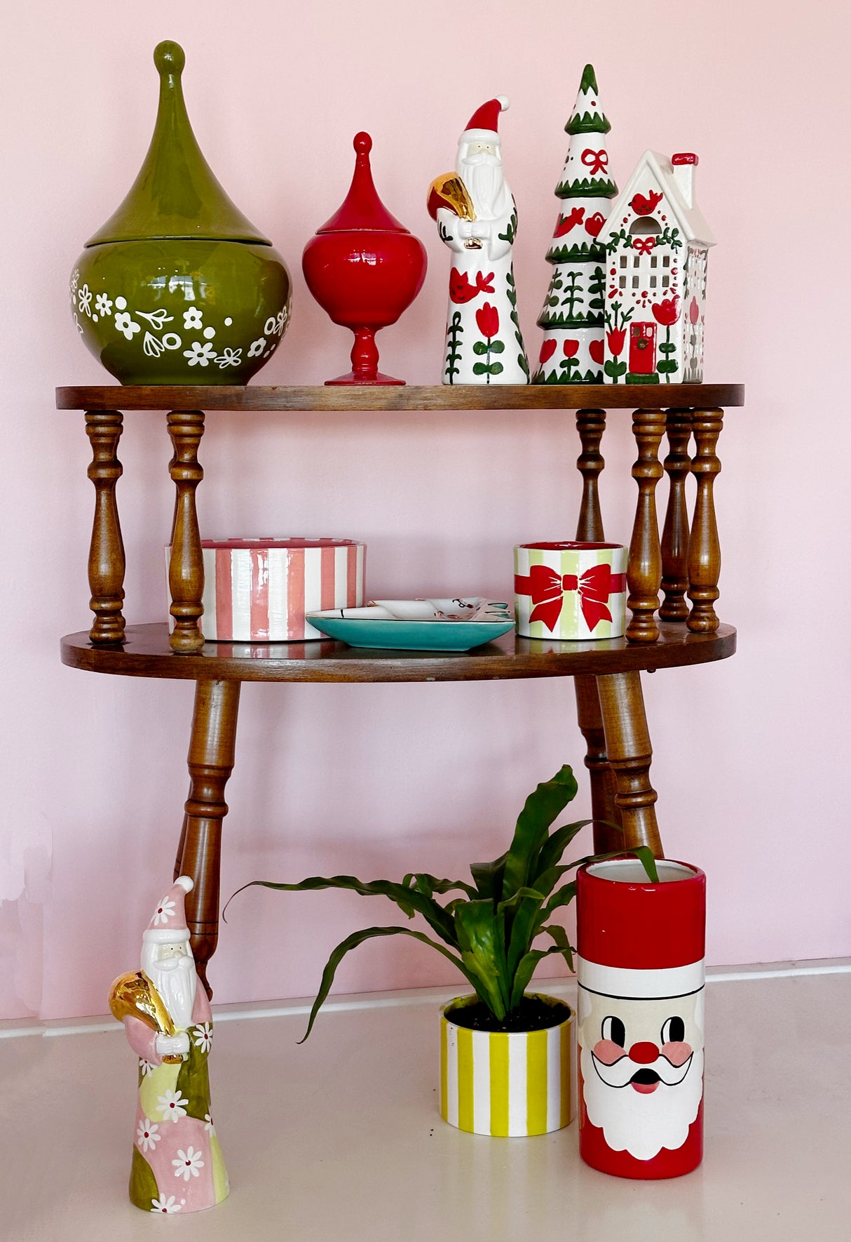 Retro Christmas Tree Dish with 22k Gold Accents | Wholesale