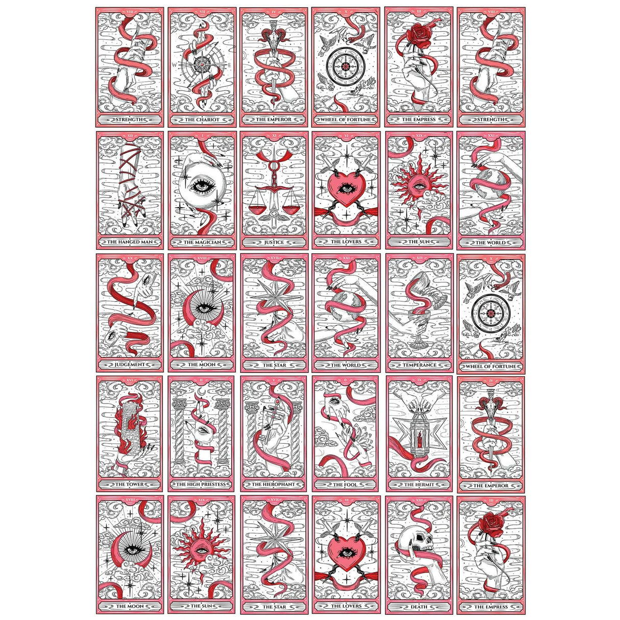 Tarot Cards 2 Underglaze Transfer