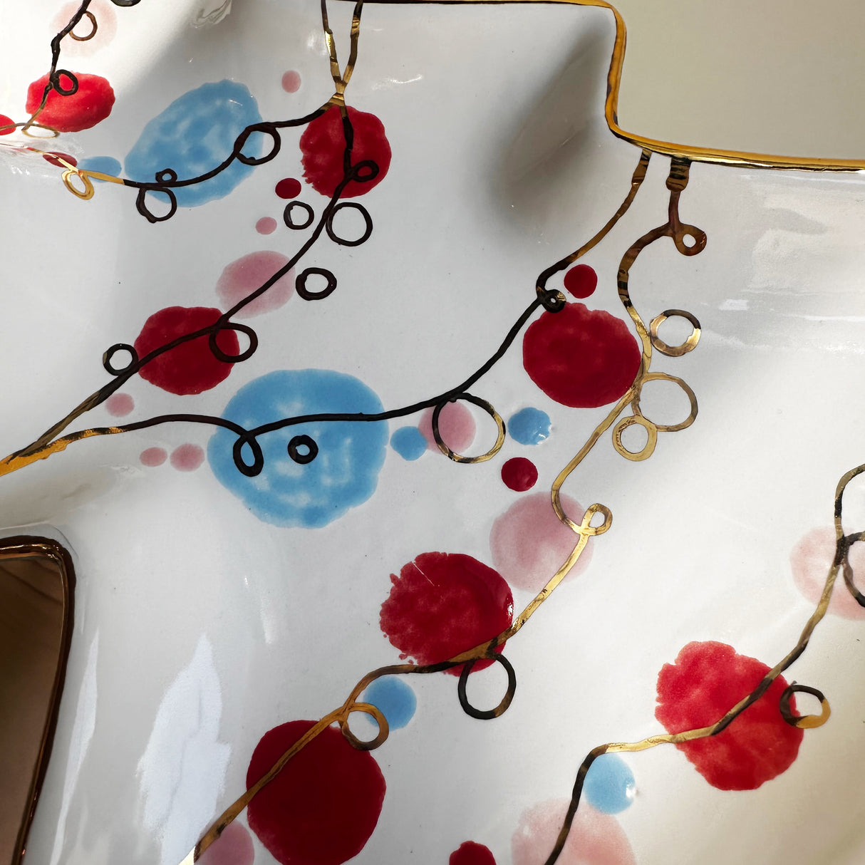 Retro Christmas Tree Dish with 22k Gold Accents | Wholesale