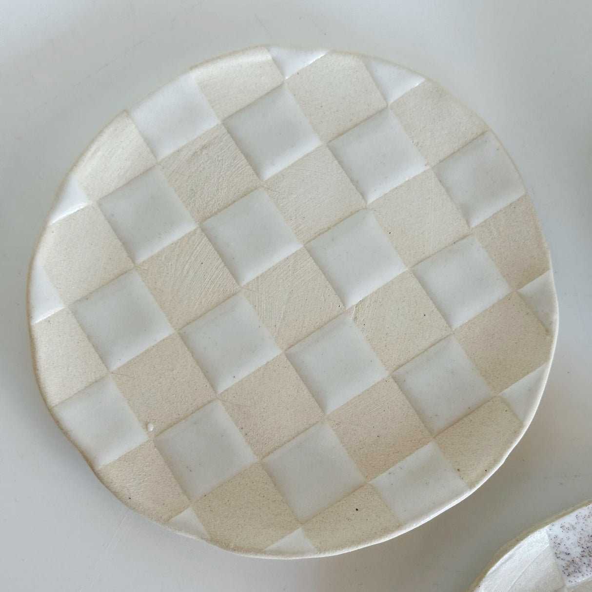 Round Checkered Dishes | Terra Clay Co.