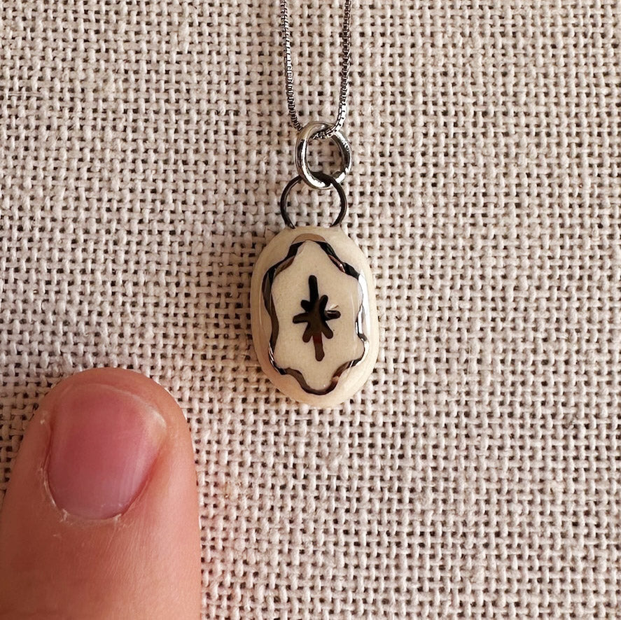 Silver Star Ceramic Charm Necklace | Terra Clay Co.