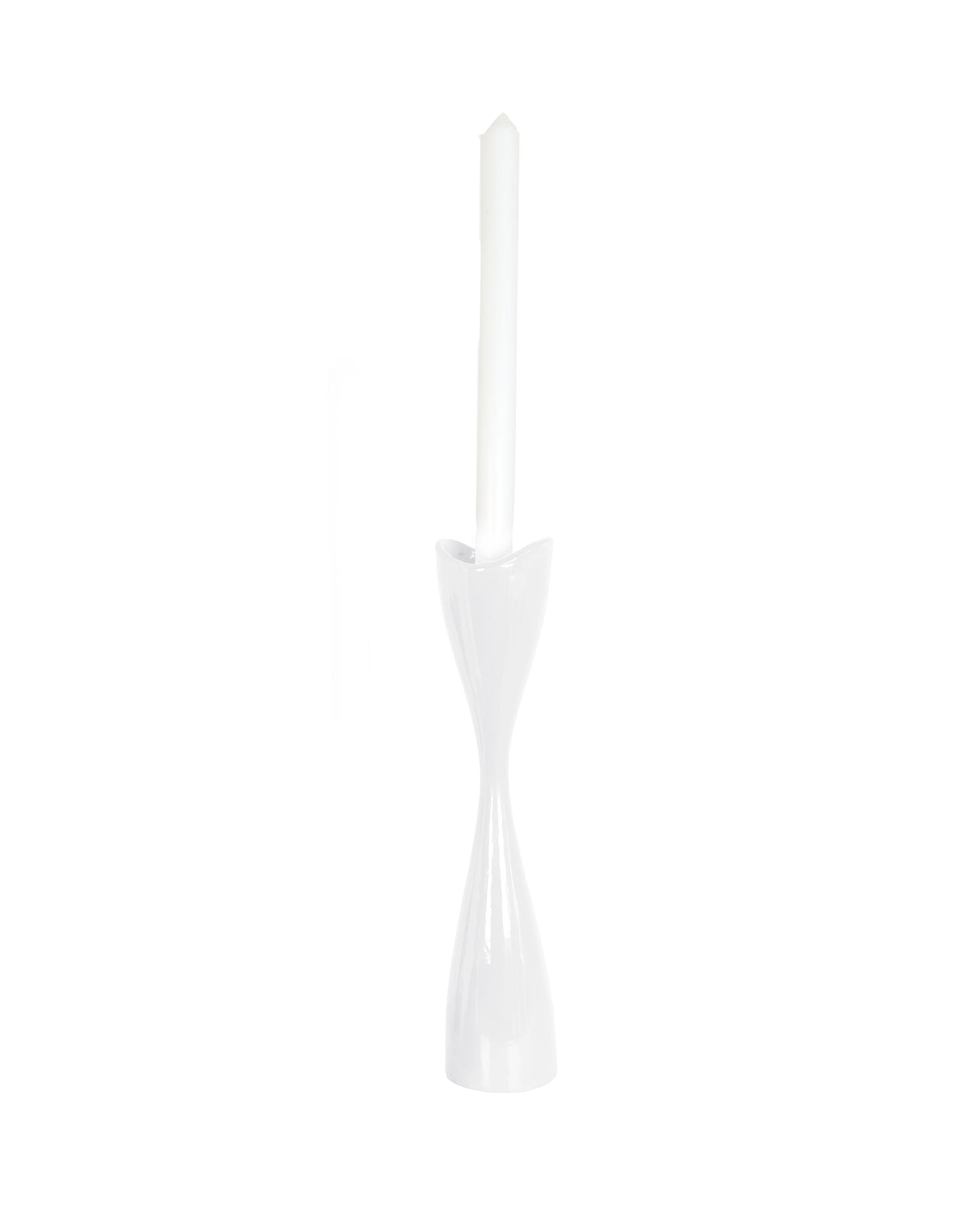 Tulip Candlestick Holders in White