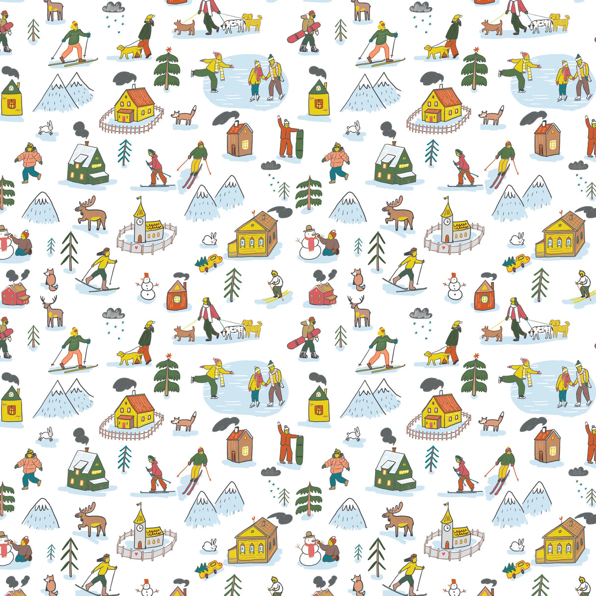 Winter Village Underglaze Transfer