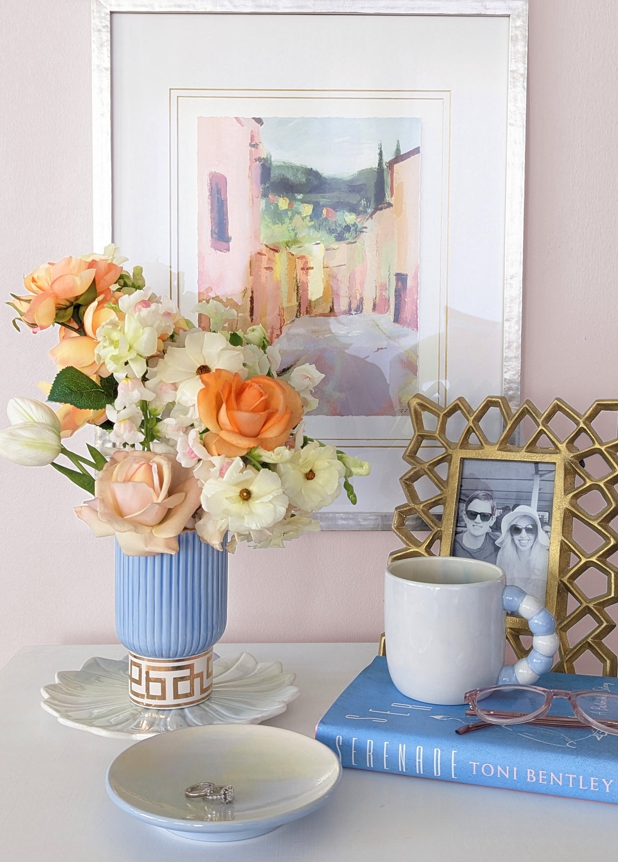 Golden Key Vase with 22K Gold Accent | Wholesale