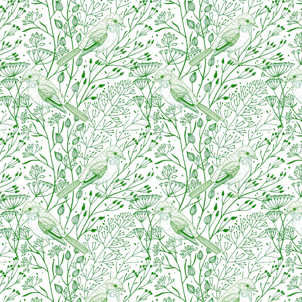 Bird & Branches Underglaze Transfer