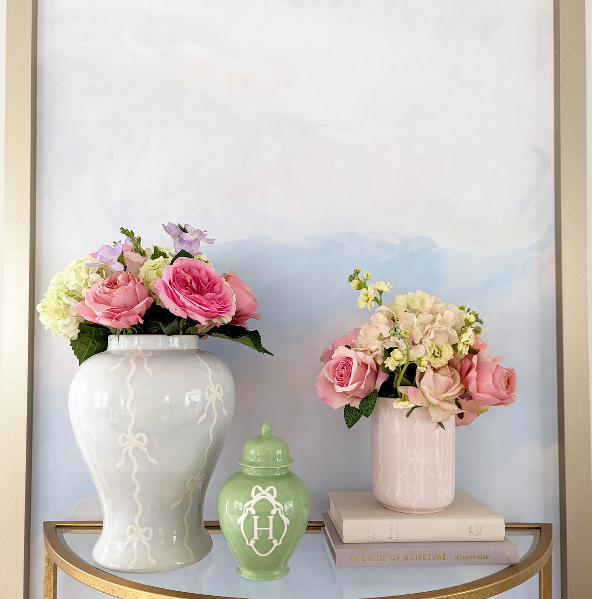 Bow Stripe Ginger Jars in 18 Colors | Wholesale