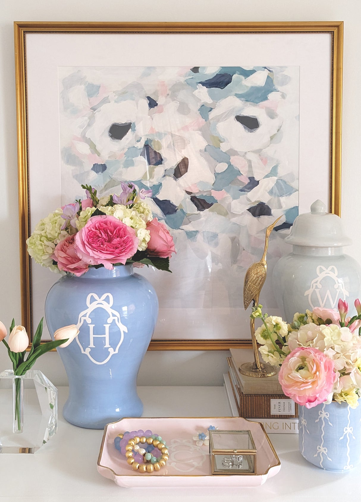 Bow Stripe Ginger Jars in 18 Colors | Wholesale