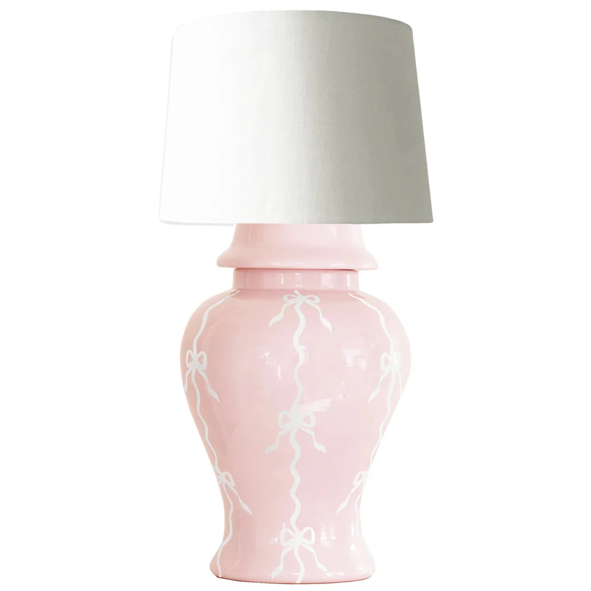 Bow Stripe Ginger Jar Lamps in 18 Colors | Wholesale