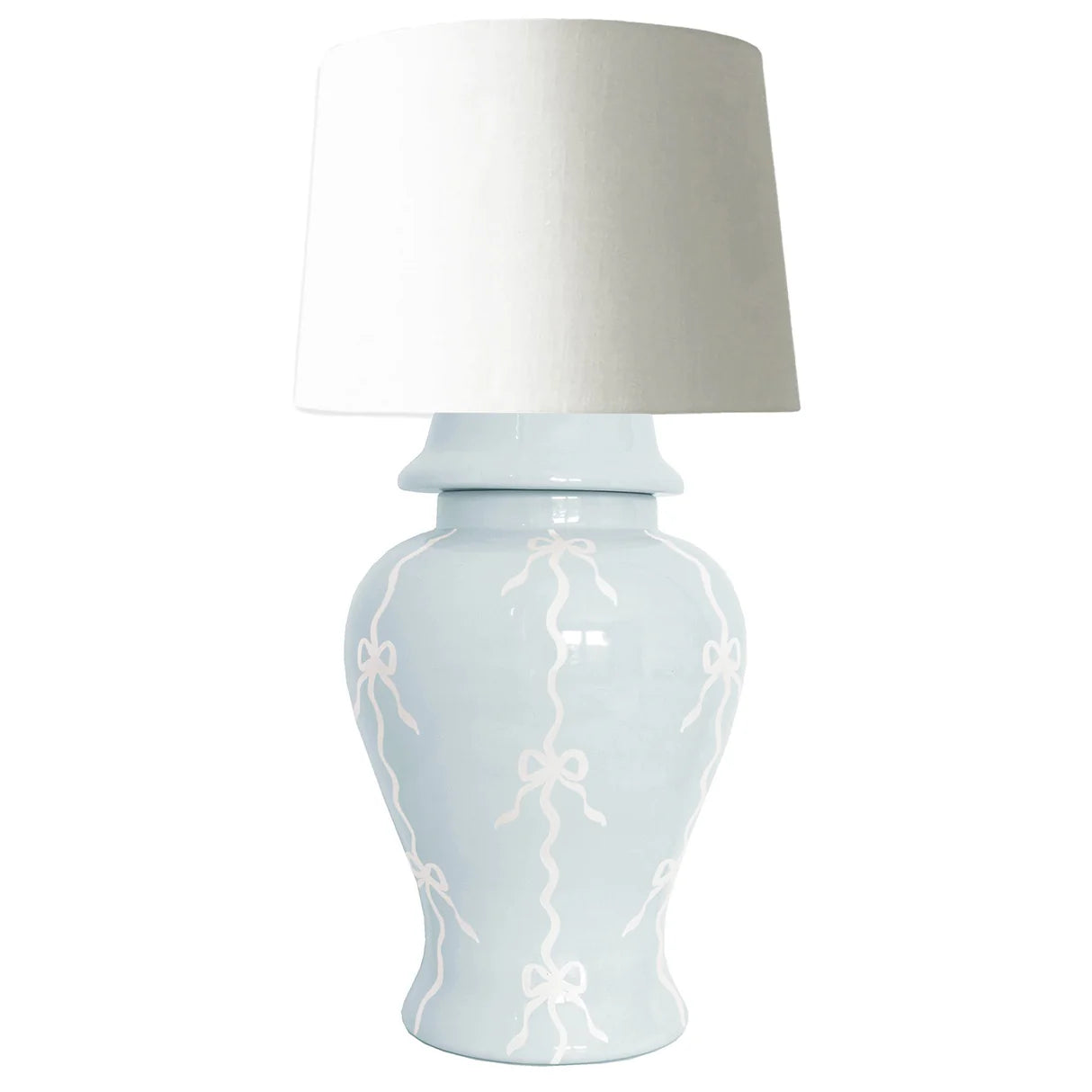 Bow Stripe Ginger Jar Lamps in 18 Colors | Wholesale
