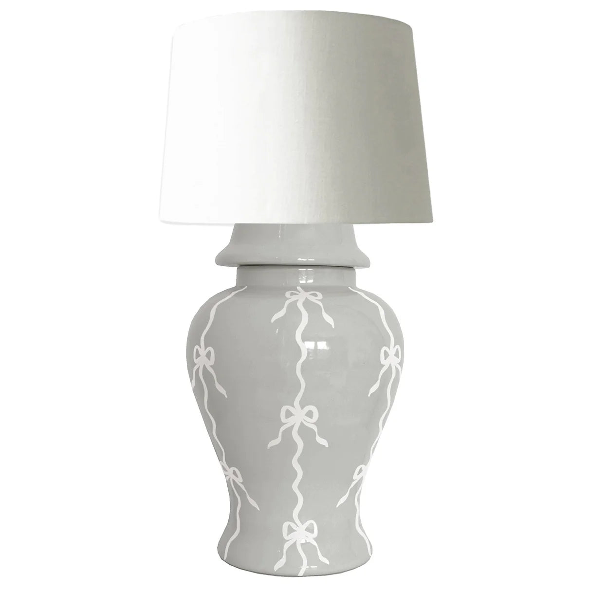 Bow Stripe Ginger Jar Lamps in 18 Colors | Wholesale