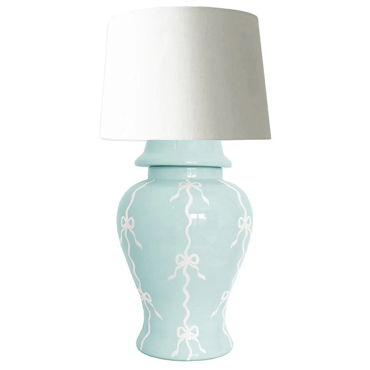 Bow Stripe Ginger Jar Lamps in 18 Colors | Wholesale