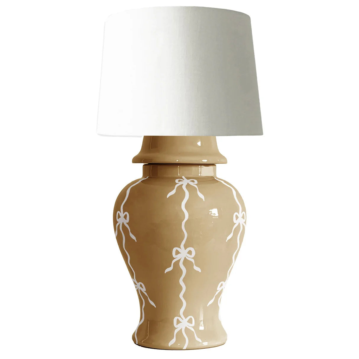 Bow Stripe Ginger Jar Lamps in 18 Colors | Wholesale