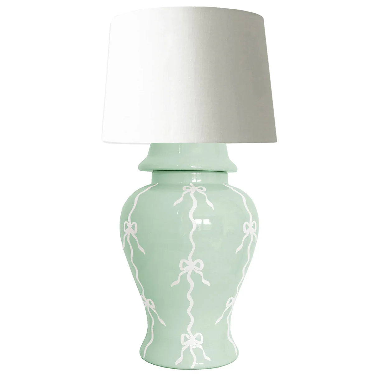 Bow Stripe Ginger Jar Lamps in 18 Colors | Wholesale