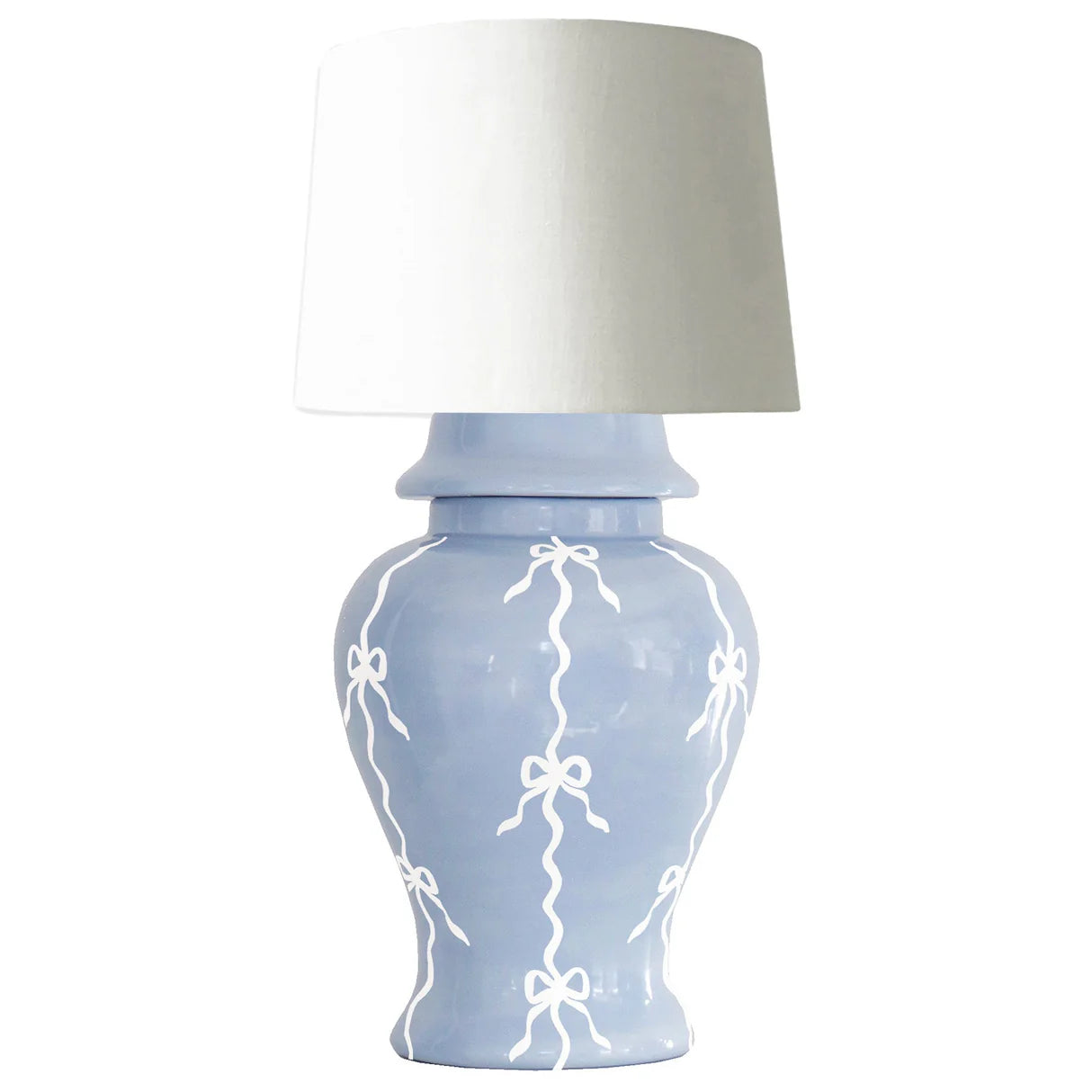 Bow Stripe Ginger Jar Lamps in 18 Colors | Wholesale