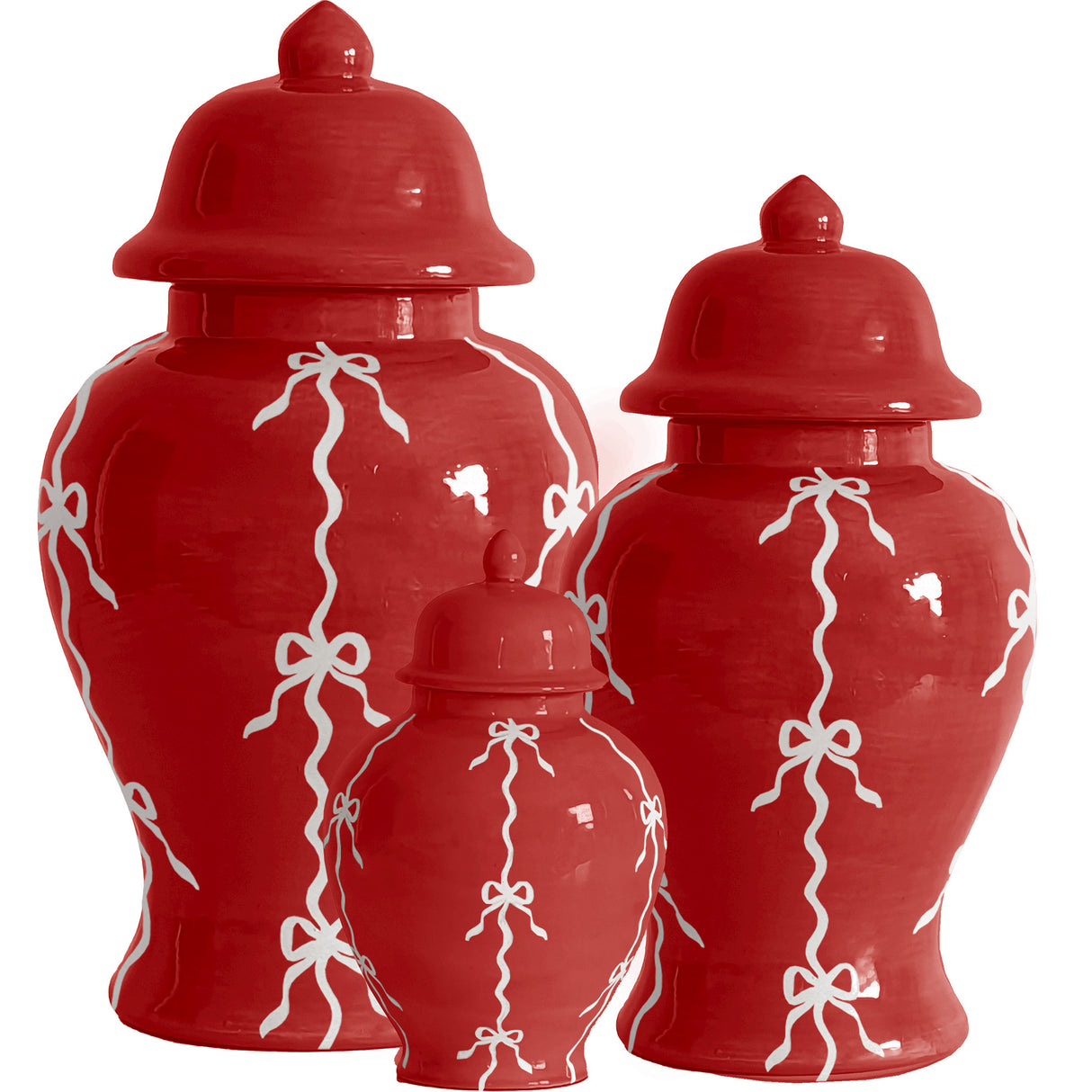 Bow Stripe Ginger Jars in 18 Colors | Wholesale