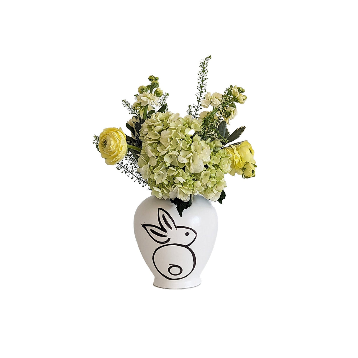Brushstroke Bunnies Ginger Jars in Brown