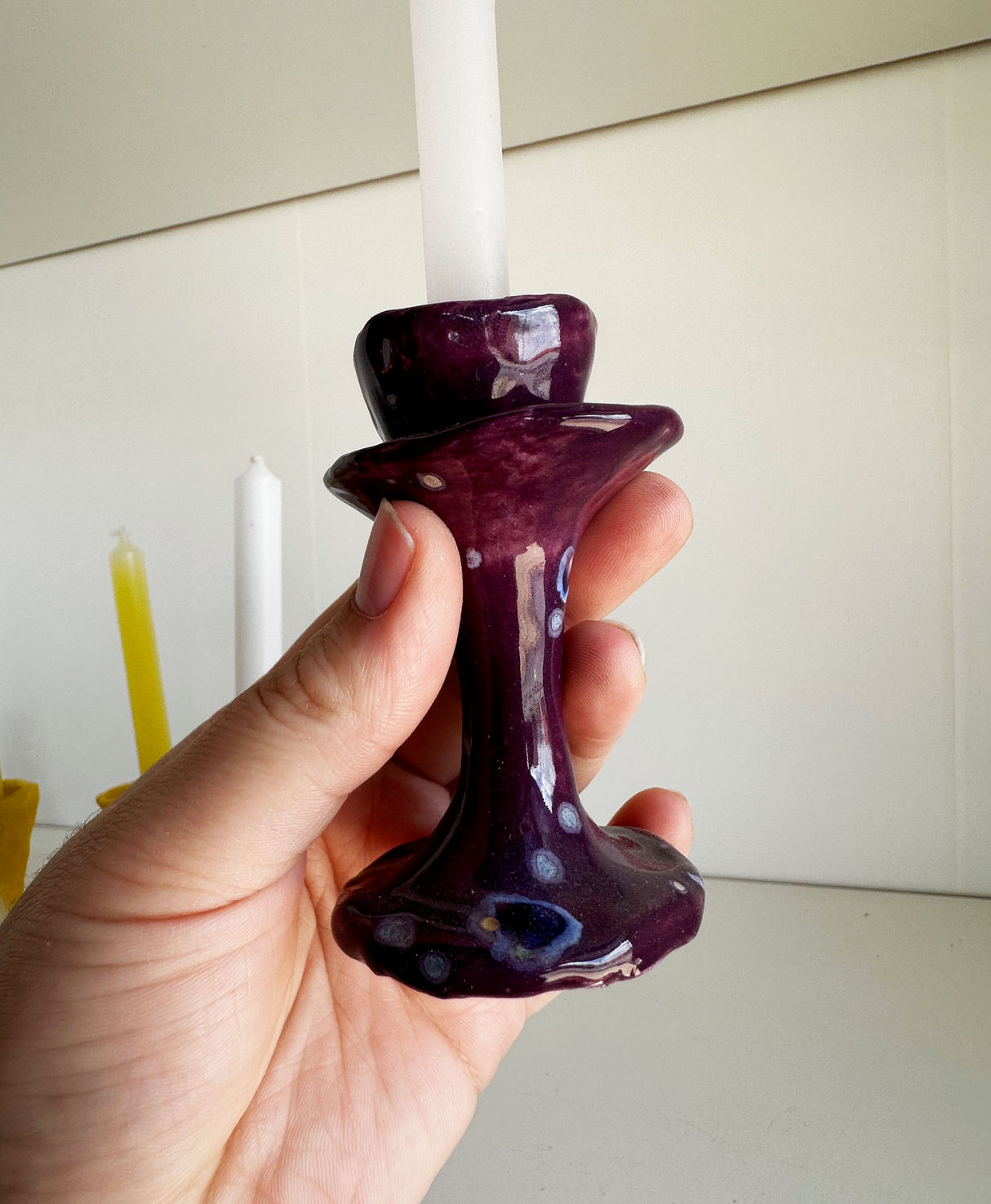 Tiny Stoneware Candlestick Holder | Jessica Walker