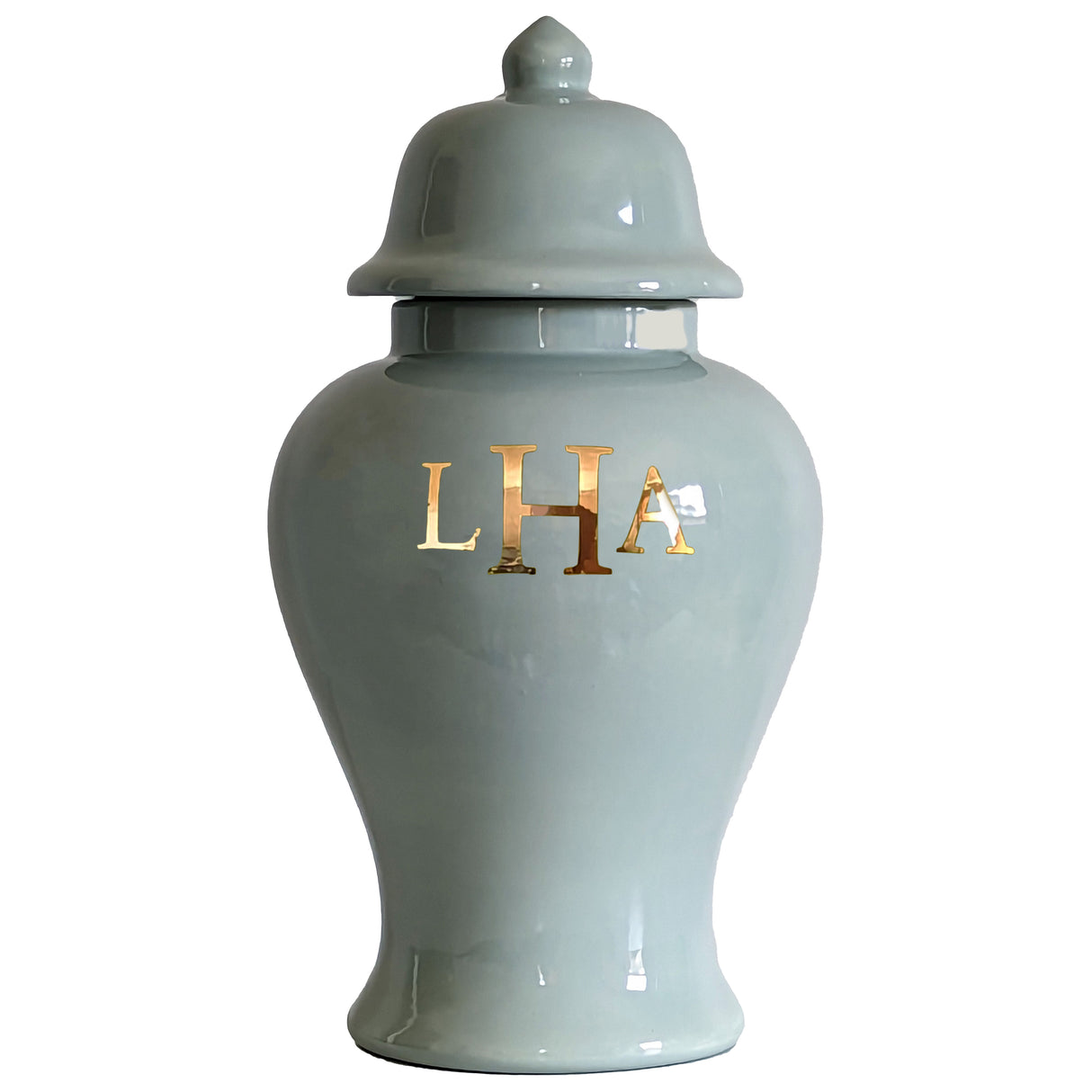 Classic Monogram Ginger Jars in Lamb's Ear