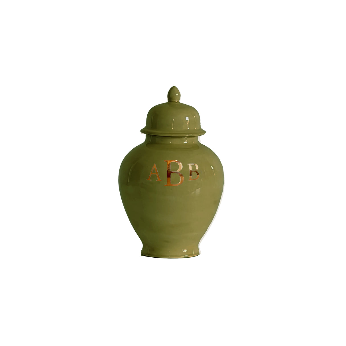 Classic Monogram Ginger Jars in Moss Green
