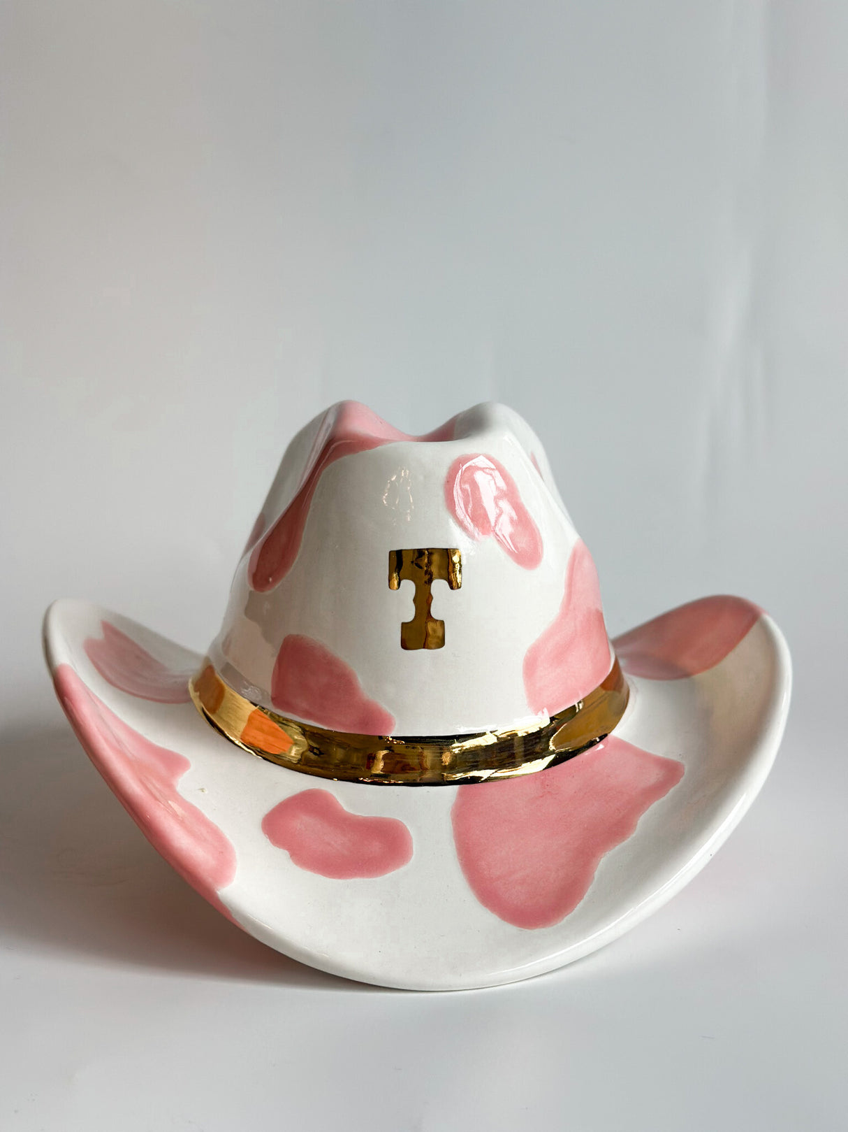 Monogrammed Cow Print Cowboy Hat