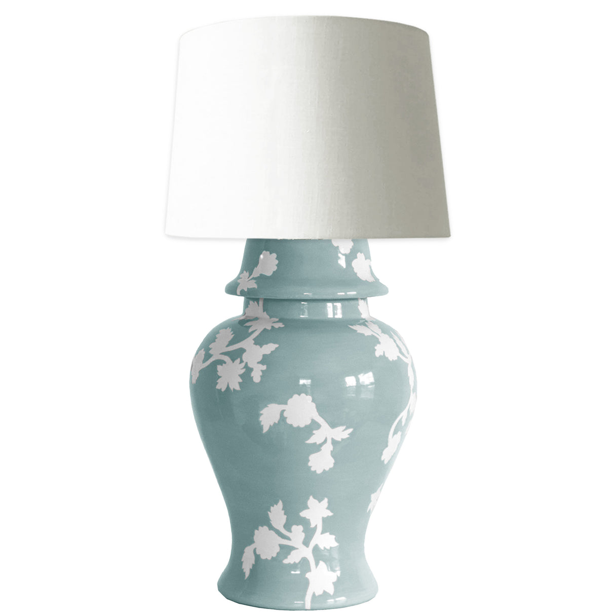 Chinoiserie Dreams Ginger Jar Lamp in Lamb's Ear