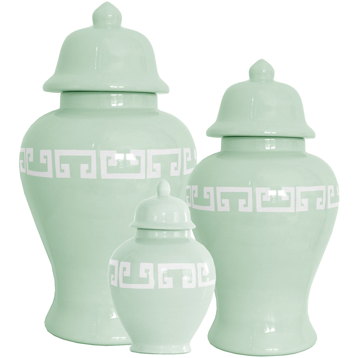 Greek Key Ginger Jars in 16 Colors | Wholesale