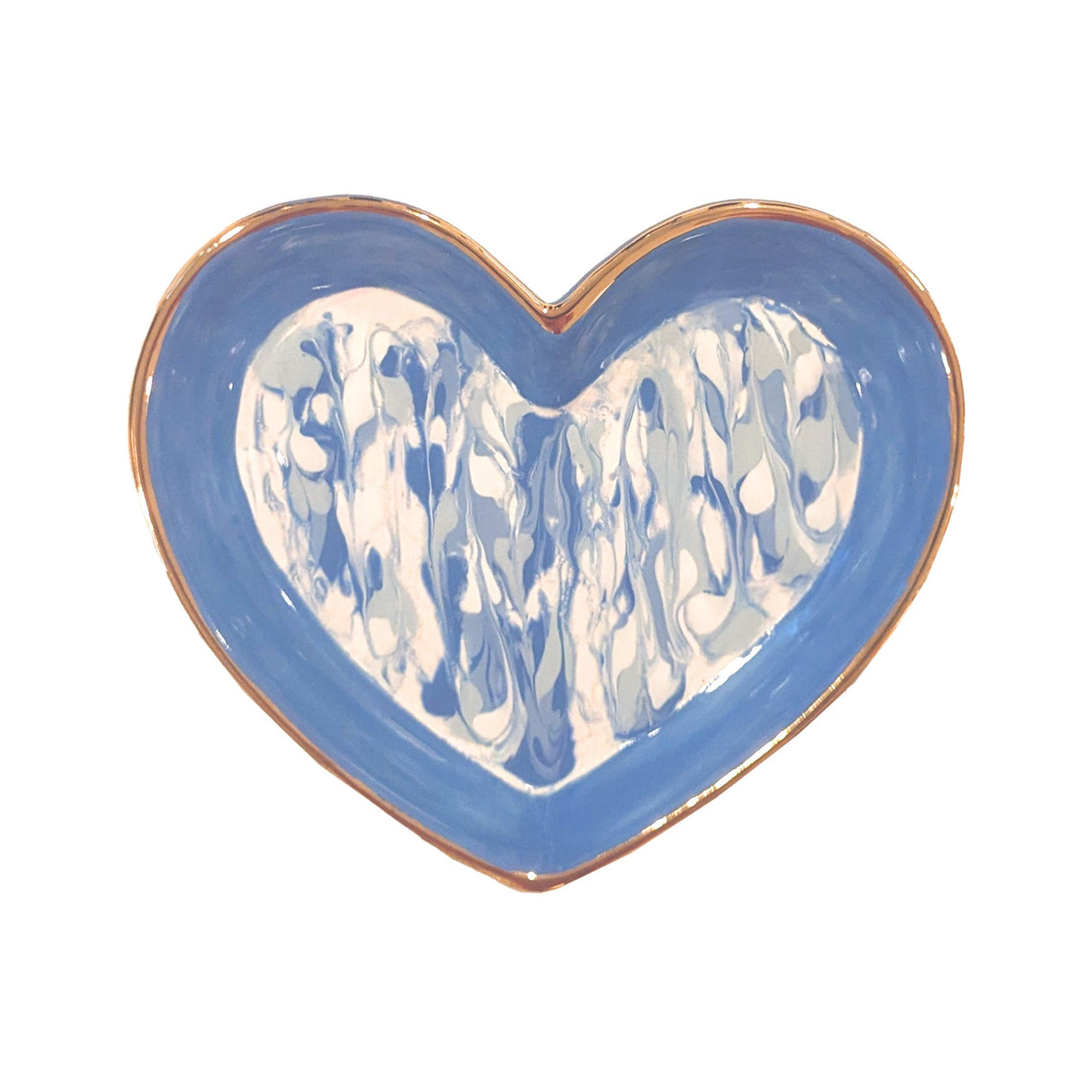 Marbled Heart Trays with 22K Gold Accents | Wholesale