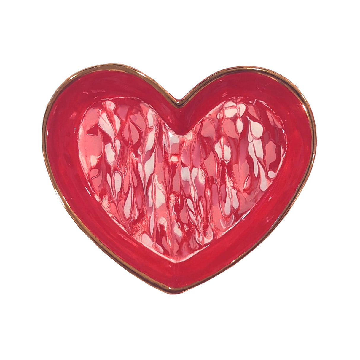 Marbled Heart Trays with 22K Gold Accents | Wholesale