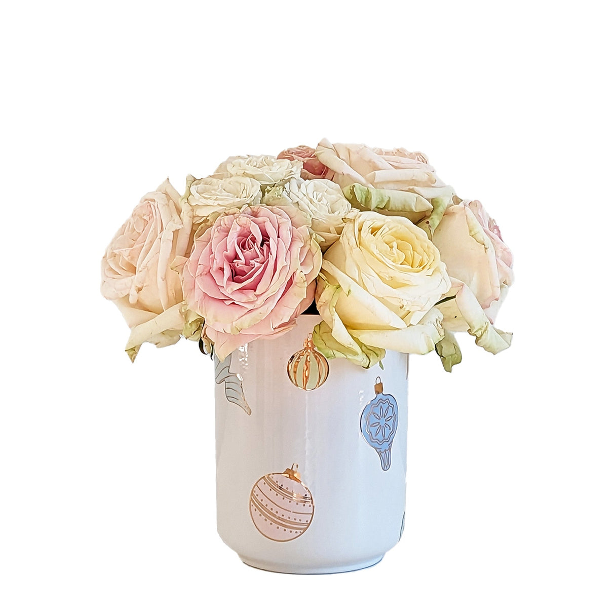 Pastel Baubles Vase with 22K Gold Accents | Wholesale