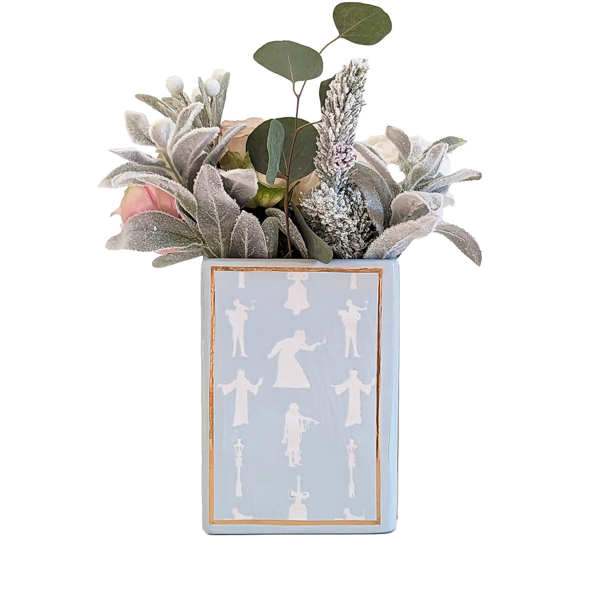 Christmas Classics Book Vase- A Christmas Carol in Hydrangea Light Blue | Wholesale