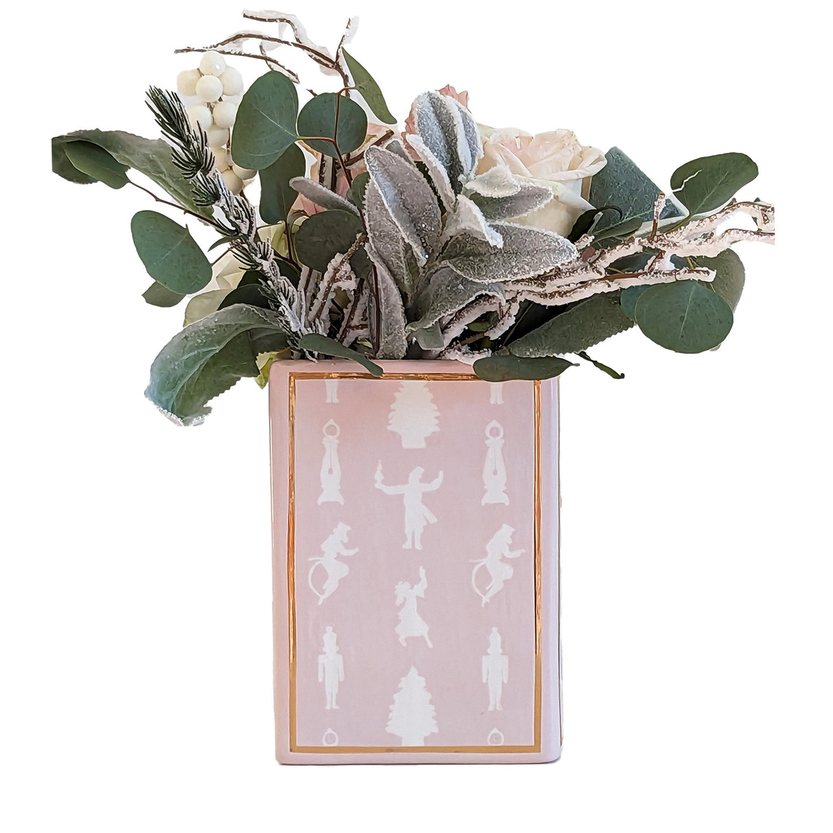 Christmas Classics Book Vase- The Nutcracker and the Mouse King in Pink | Wholesale