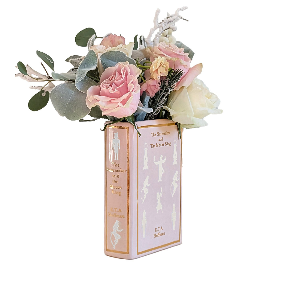 Christmas Classics Book Vase- The Nutcracker and the Mouse King in Pink | Wholesale