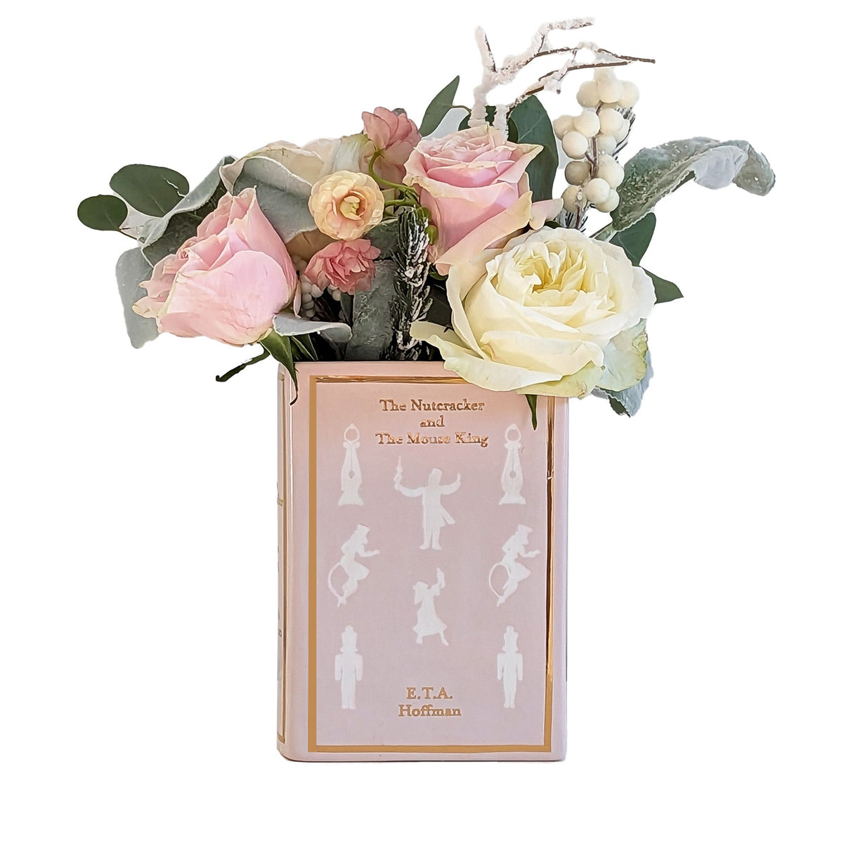 Christmas Classics Book Vase- The Nutcracker and the Mouse King in Pink | Wholesale