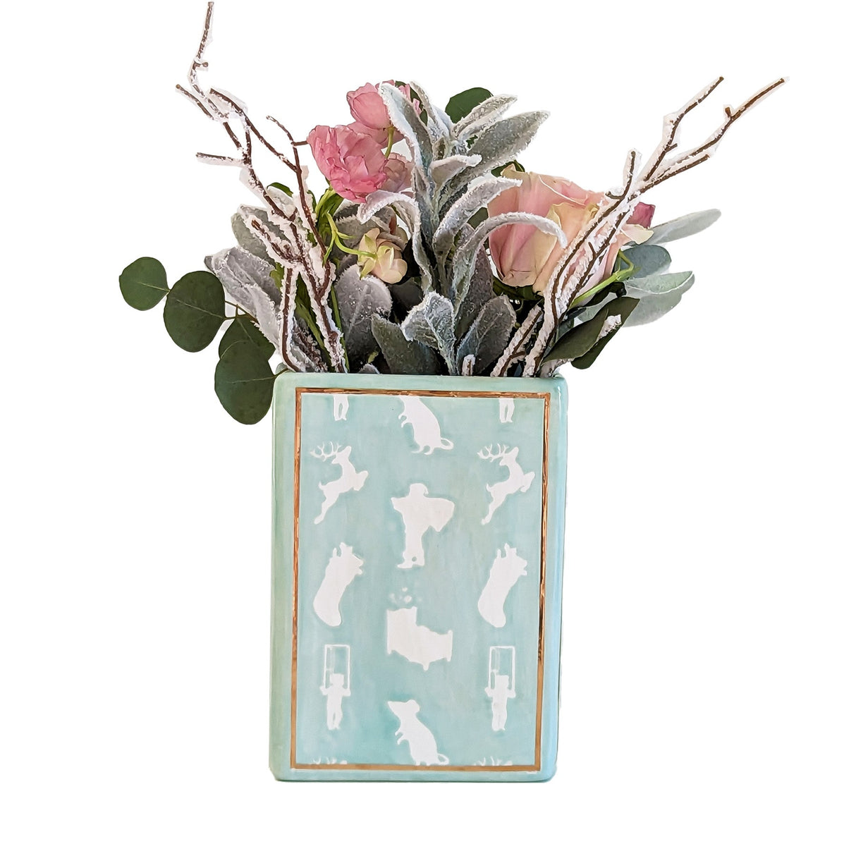 Christmas Classics Book Vase- 'Twas the Night Before Christmas in Sea Glass Green | Wholesale
