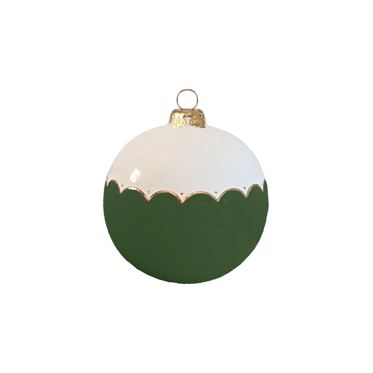 Large Scallop Ornament with 22K Gold Detailing | Wholesale