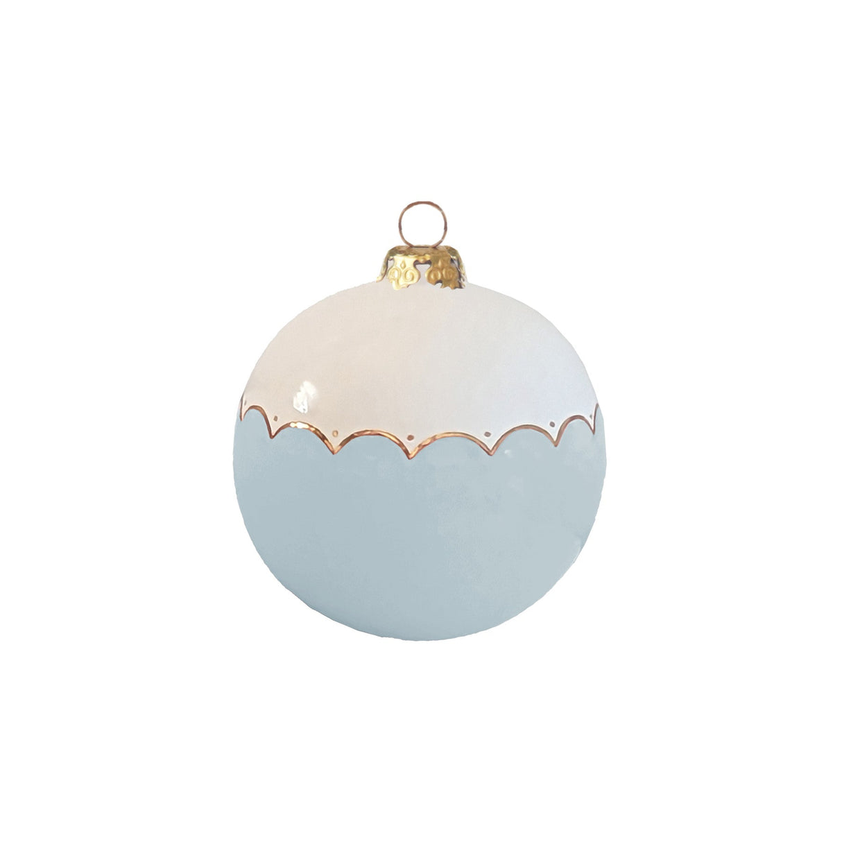 Large Scallop Ornament with 22K Gold Detailing | Wholesale