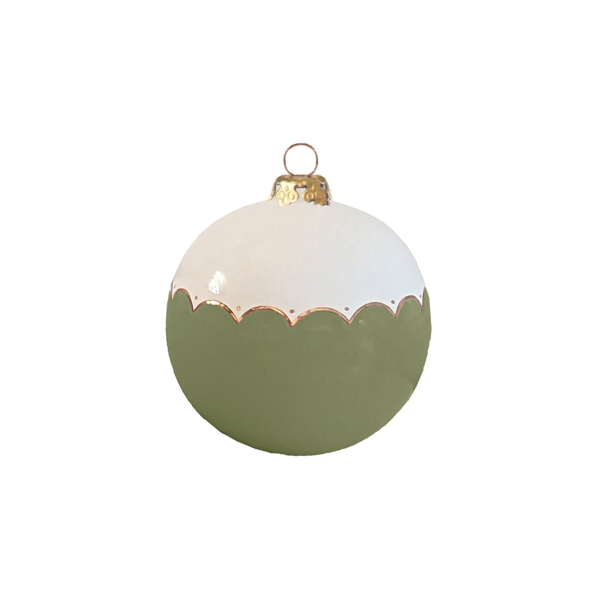 Large Scallop Ornament with 22K Gold Detailing | Wholesale