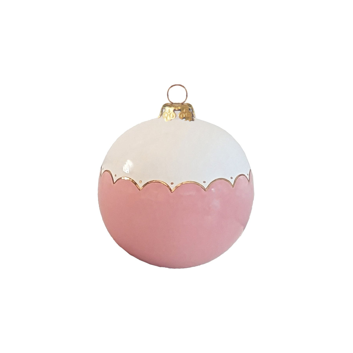 Large Scallop Ornament with 22K Gold Detailing | Wholesale