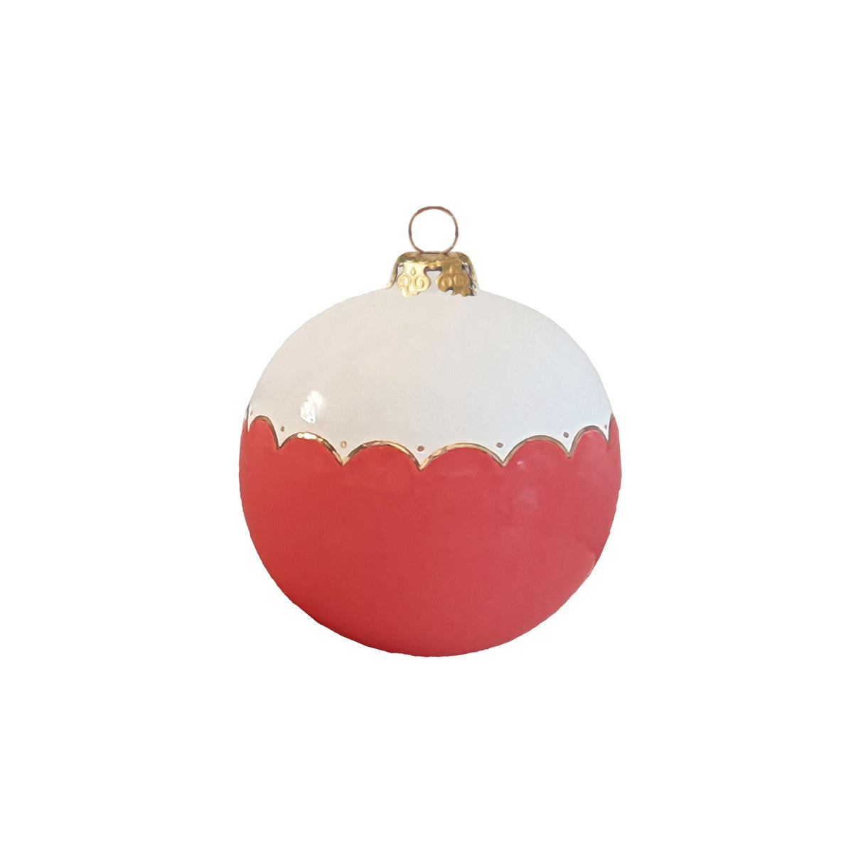 Large Scallop Ornament with 22K Gold Detailing | Wholesale