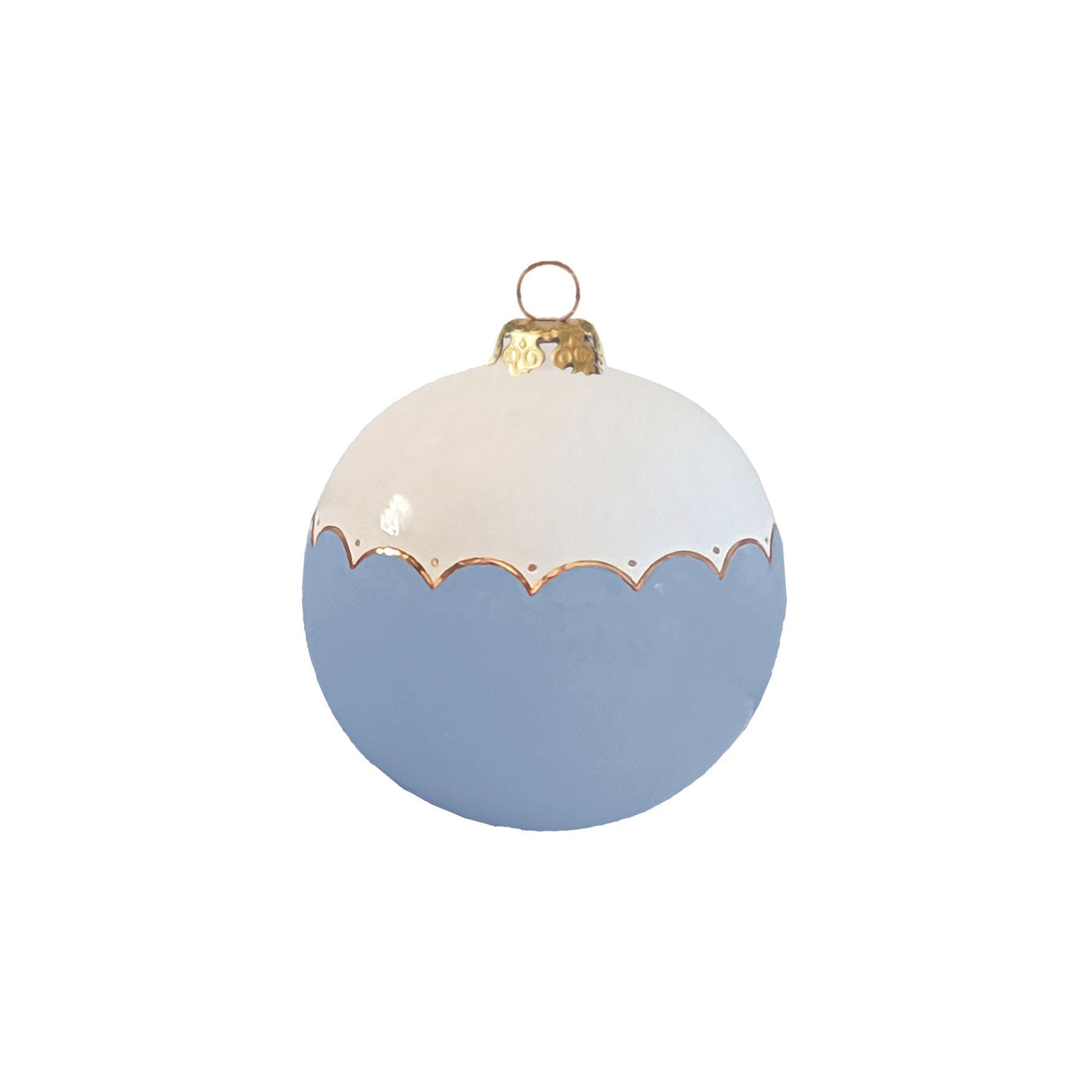 Large Scallop Ornament with 22K Gold Detailing | Wholesale