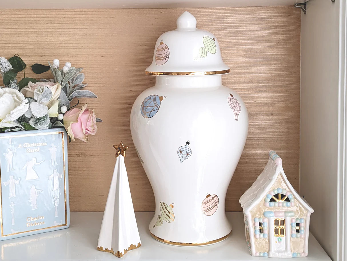 Pastel Baubles Ginger Jars with 22K Gold Accents | Wholesale